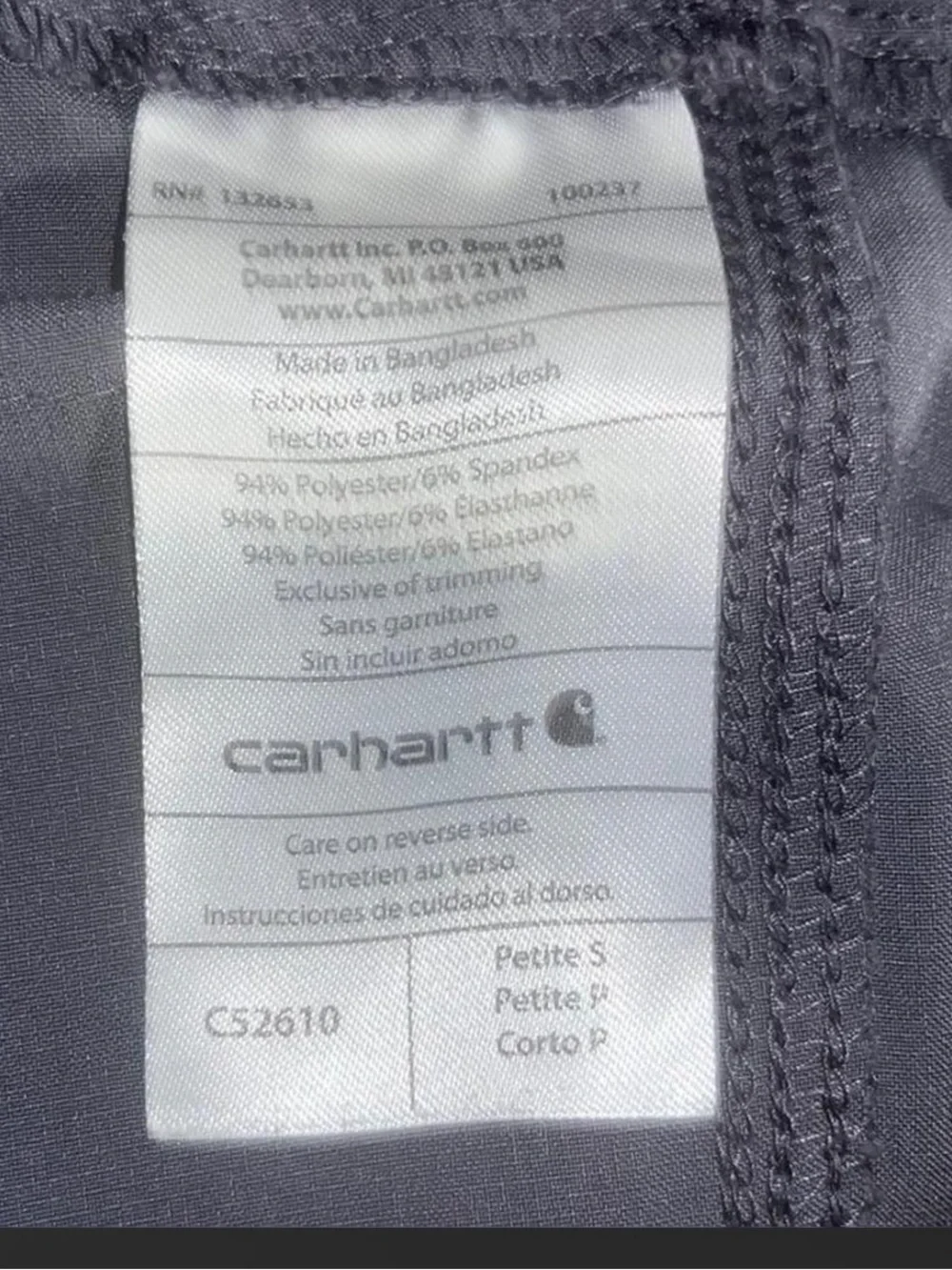 Carhartt Force Gray Scrub Jogger Pants Women’s SP Petite